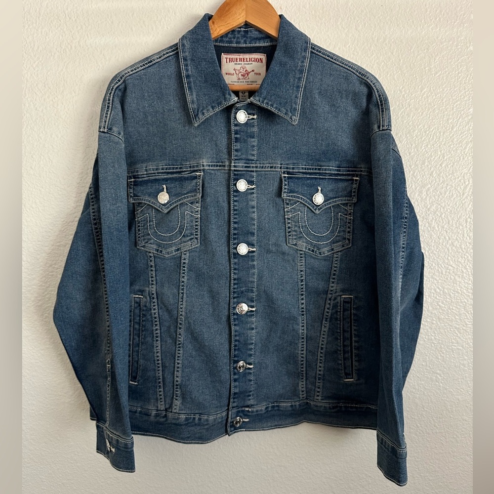 True Religion Denim Trucker Jacket Cowgirl Western Country Women’s Size Medium
